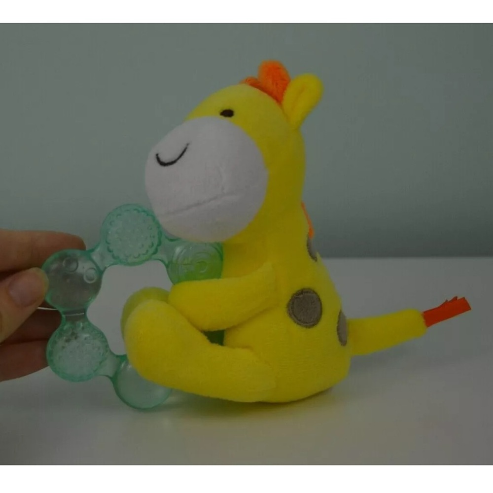 Child of Mine Carter's Giraffe Plush Stuffed Animal Teething Ring Yellow Orange